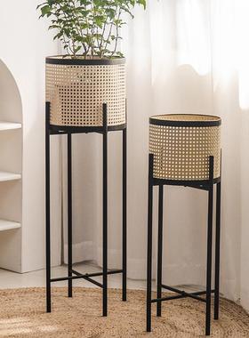 架子落地式客厅多肉台花盆爬藤支架阳编花架铁置96805物架花篮藤