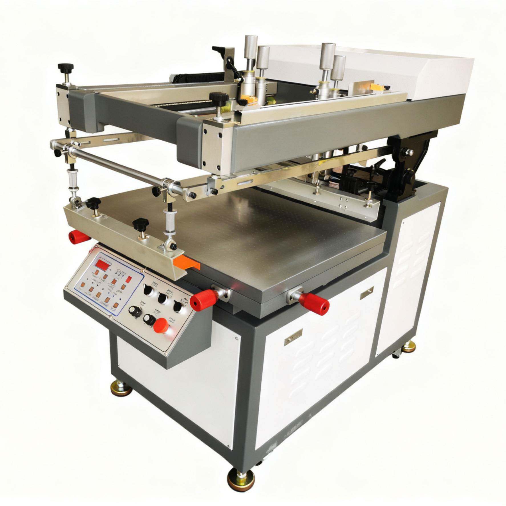 5070斜臂式丝印机半自动平面网印机纸箱包装盒丝网印刷机械