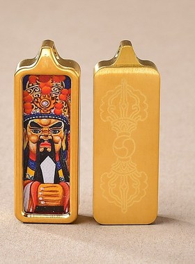 新款迷你b小唐卡黄财神吊坠本命佛绿度母扎基拉姆藏式唐卡吊坠钛