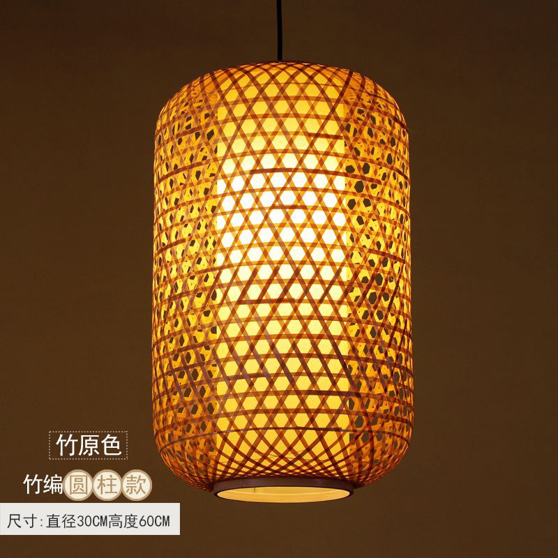 现代简约竹灯饭餐厅酒店书房客厅走廊吊灯火锅店灯饰W会所竹艺吊