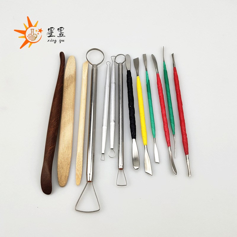 陶艺修坯泥塑工具l13件套陶艺工具泥塑工具精雕油泥雕塑工具