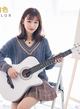 38寸初学者吉他男女学生练习民谣jiCta41寸40寸木单板入门乐器包