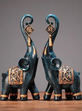 【热卖款】大象玄关摆q件客厅电视酒柜家居装饰品房间开业创意礼