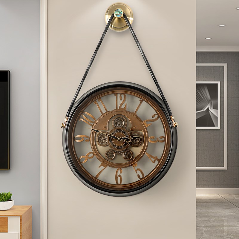 欧式钟表挂钟客厅家用2024w年新款复古表挂墙时钟创意高级感石英