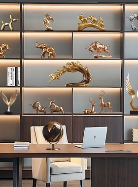 轻奢高端大气上档次摆件q现代高档老板领导办公室酒柜装饰品工艺