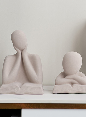 抽象人物c摆件现代简约高级感艺术陶瓷家居客厅样板房软装饰品摆