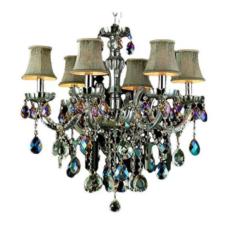 客厅水晶吊灯欧式奢华大气家用带灯罩灯具温M馨浪漫餐厅卧室书房