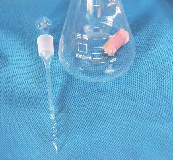 多选 石英氧气燃烧瓶 铂丝1mm 500/1000/2000mL 标准口24/29#