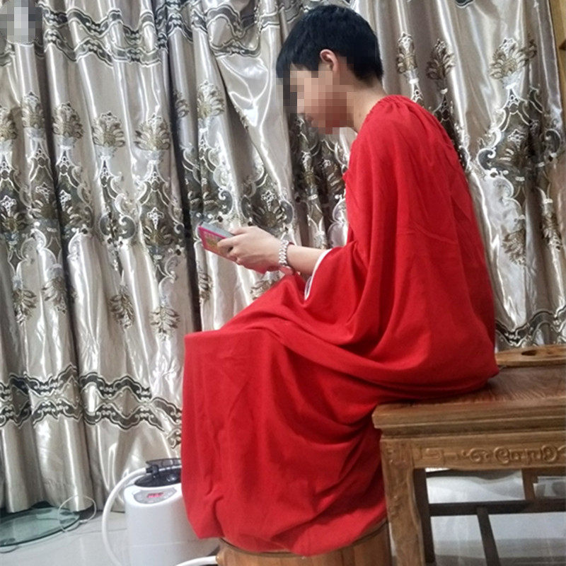 劲足全身衣服熏蒸裙木桶桑拿浴箱机器汗蒸服浴服棉质熏蒸罩蒸袍子