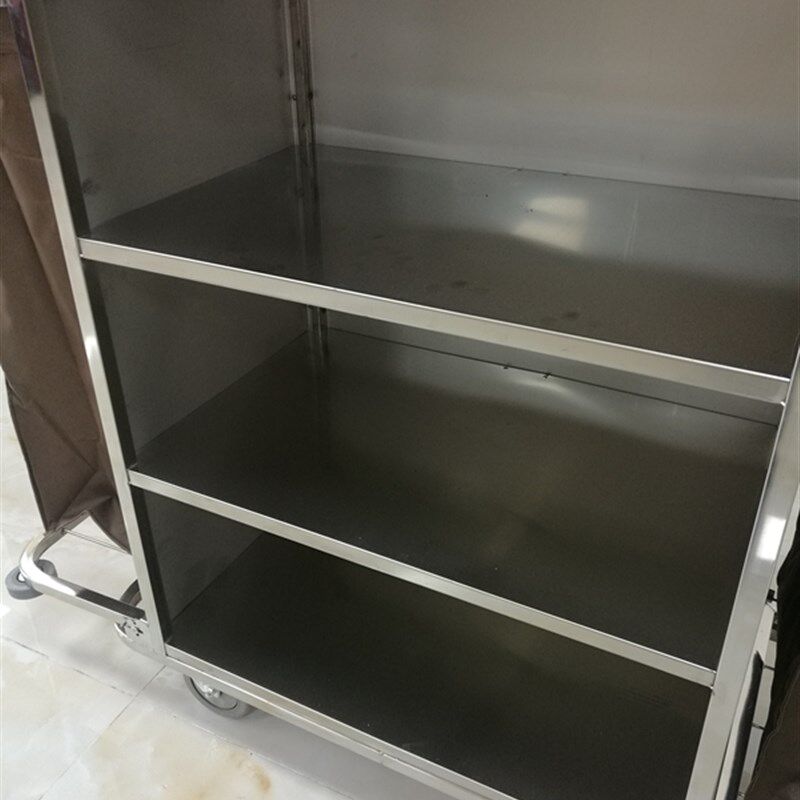 酒店宾馆客房不锈钢客服务车多功能手推布草车保洁车清洁车布袋