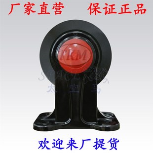 4寸10cm超静音平板车尼龙支架定向脚轮子PLA150200定向轱辘橡胶轮