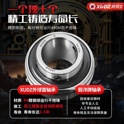 进口外球面带座轴承UC206立式UC205 208 203 204 207 209 210 211