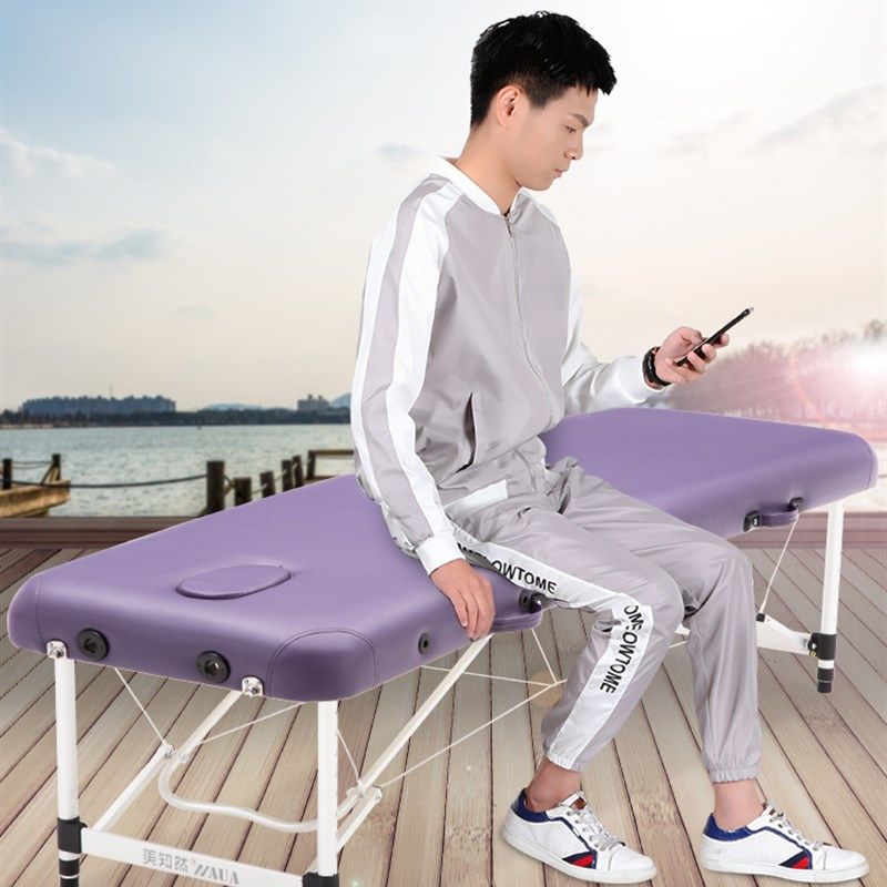 美知然原始点折叠按摩床推拿床美容理疗纹绣床家用便携式手提简易