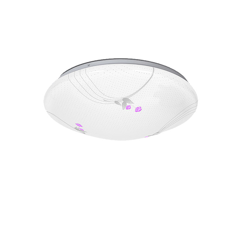 吸顶灯罩 外壳罩圆形亚克力卧室pvc塑料led灯具配件座无光源底盘