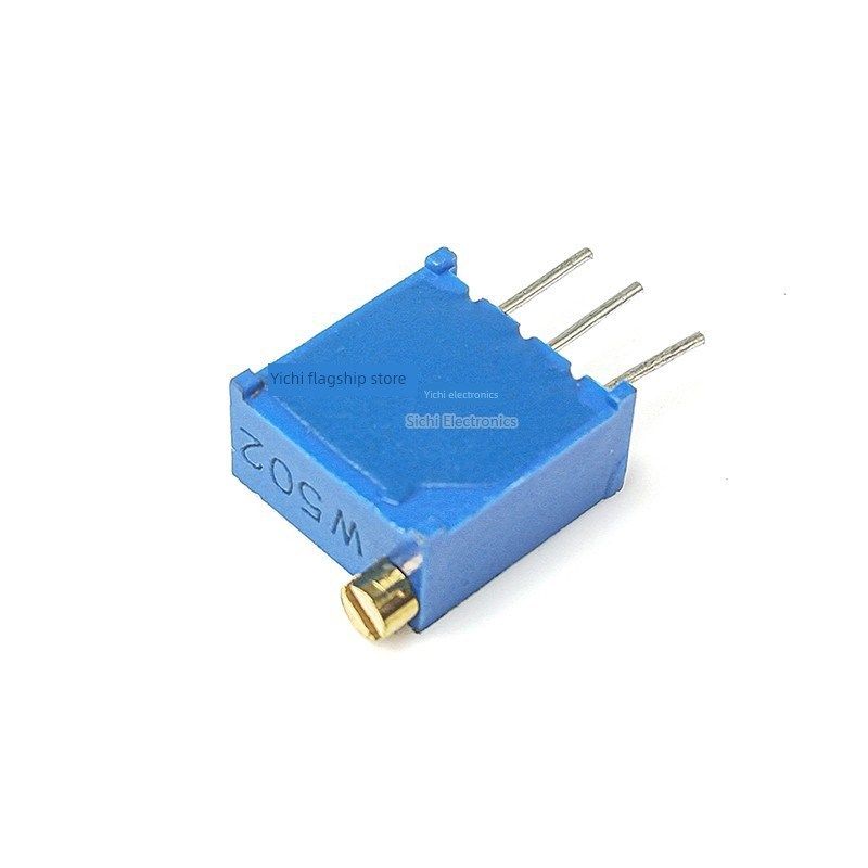 3296W加长手柄8mm金属多转精密电阻电位器1K2K5K10K20K50K100K可