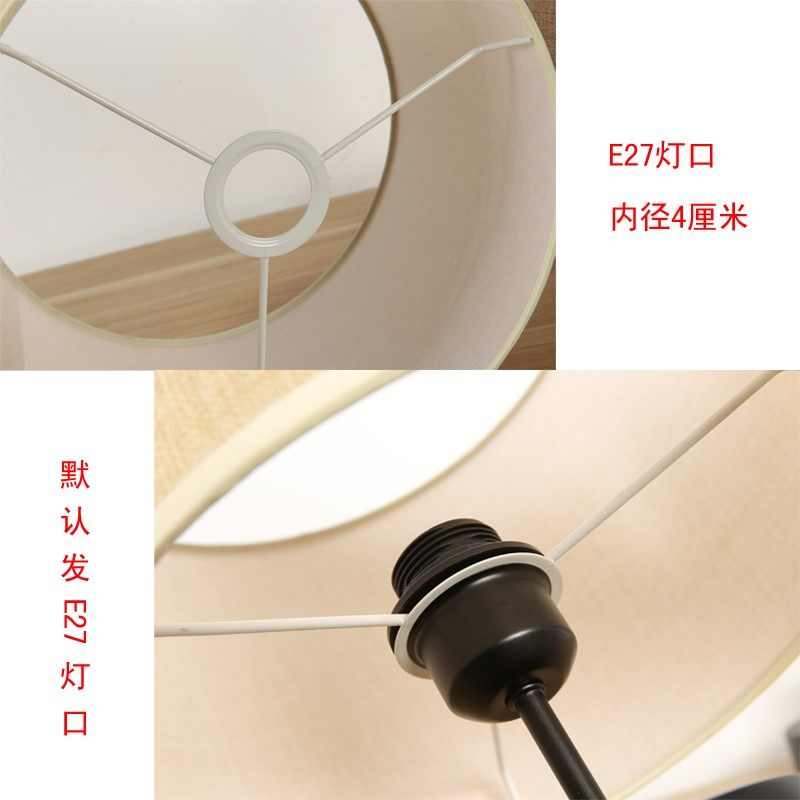 台灯灯罩配件E27圆筒形亚麻布个性床头灯壁灯落地灯灯罩布艺包邮
