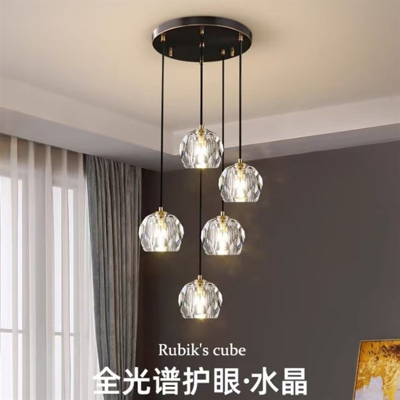 新款现代简约轻奢全铜吊灯卧x室床头高级感氛围主卧餐厅客厅过道