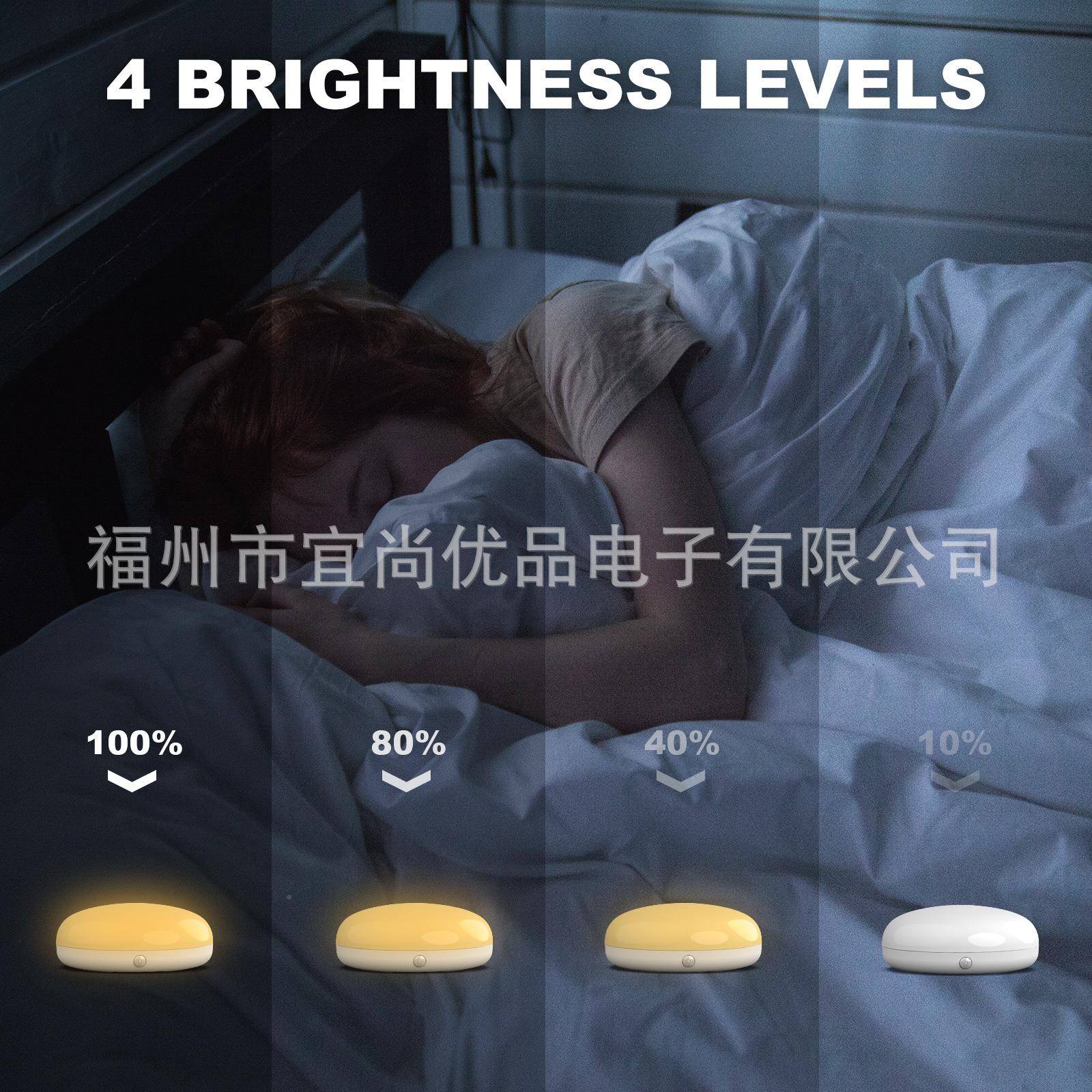 亚马逊热销带小夜灯震数字闹钟EN8813-1ED镜镜面L电子动子钟镜像
