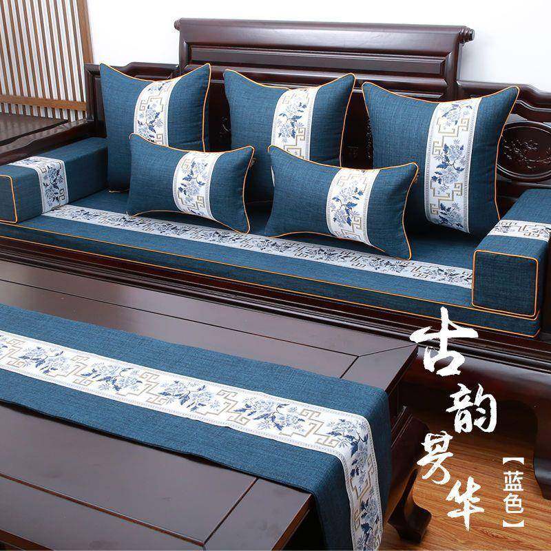 新中式沙发坐垫实沙发坐套罩四季通用防木滑垫沙发垫查看详情加厚