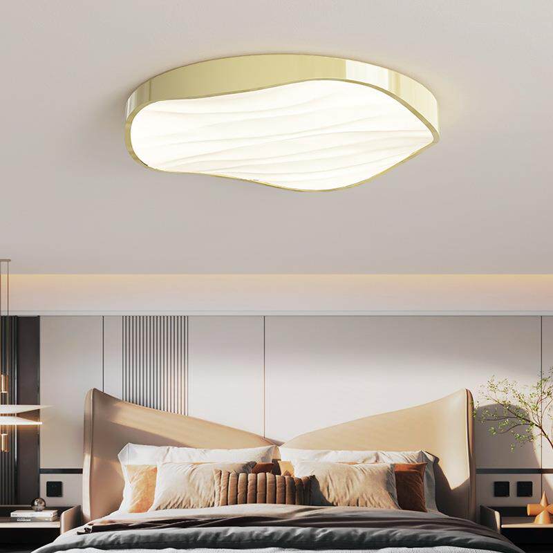 【选】全光谱法式奶油风圆形吸波浪顶灯眼儿童房温馨护严LMS098LE