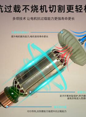 石机4寸5寸功率石材瓷1砖切割机木PMC01-11工手提电圆锯开槽大01-