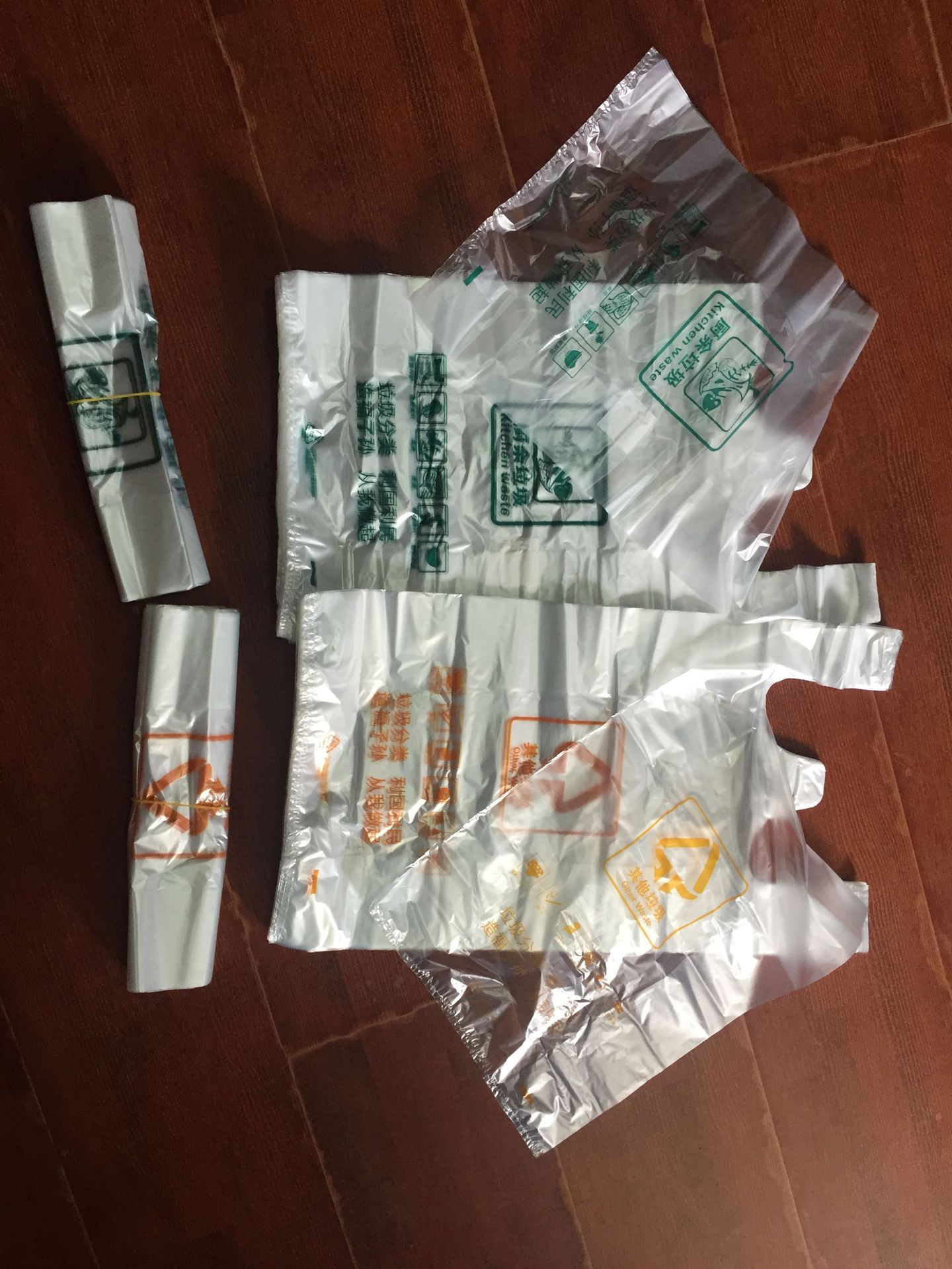 厦门分类垃圾袋加厚不漏绿色厨余垃圾袋家庭学校用社区规格45*65