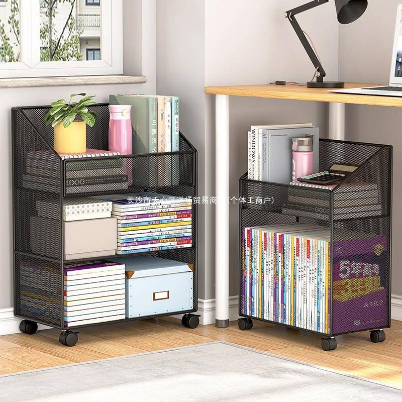 书架置架落地移动书小架书桌收物纳面架办公室桌小推车桌w-33下收