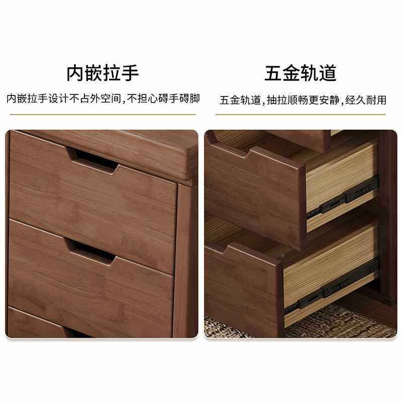 实木桌生家用书柜一体电DB04单人脑桌台学式卧室房写字桌书长条桌