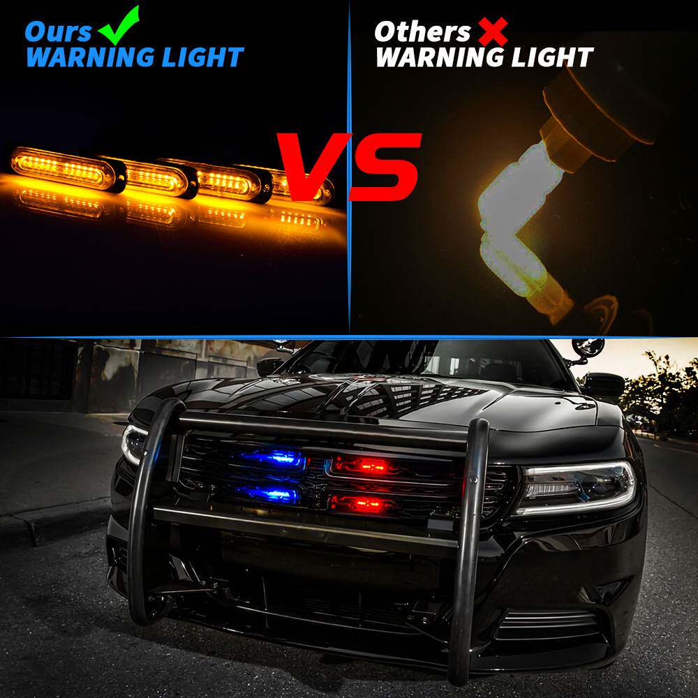 DXZ手动遥控一拖四爆闪灯12LED*4pcs中网格栅灯日间行车灯车外频