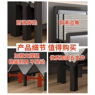 简易折叠床人家用1.米铁艺双床出5租房用.12米加粗加厚单20230906人铁架床