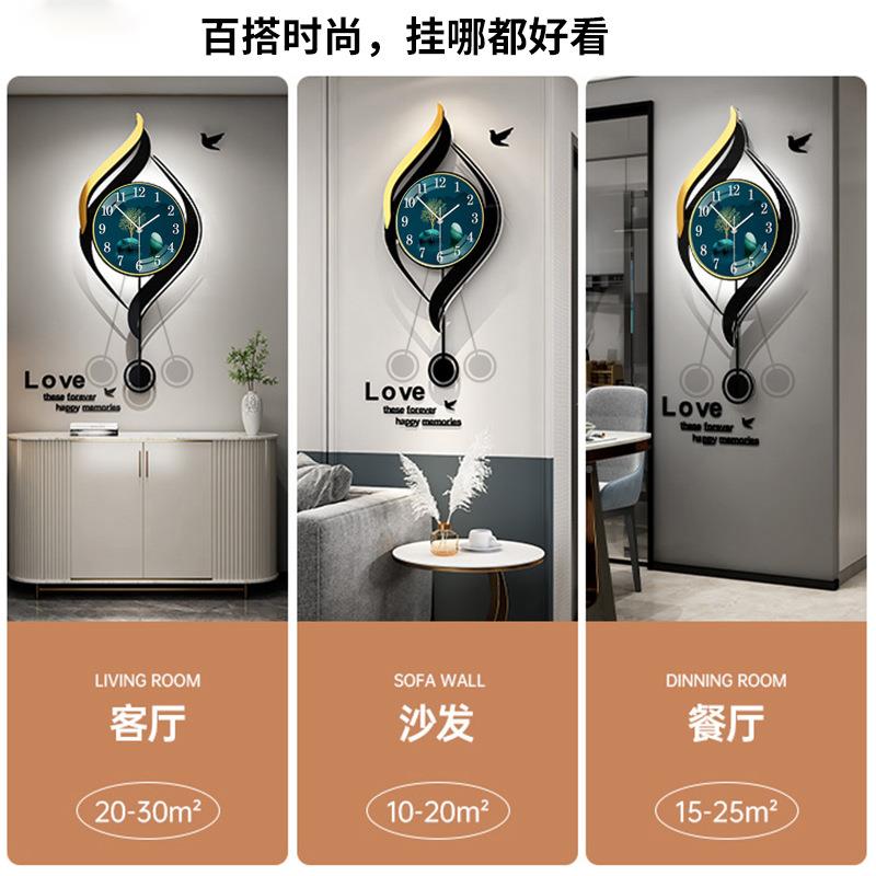 钟表挂钟客厅代简约时尚玄表关钟装饰现家用创意CDS6网红时大气钟