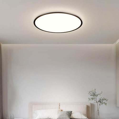 l简护眼薄ed吸超顶灯圆形现代简约阳台走廊房间餐极厅QCD373主卧