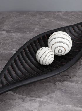 式0060简约竹笋型果盘样板房电视柜家欧居卧室餐厅几饰玄关装茶品