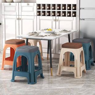 人AL46 48cm6家用加厚塑胶料凳子客餐厅餐桌凳成板凳熟高凳商用防