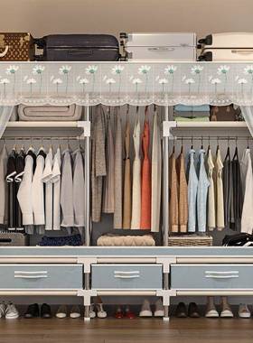 易简布SEB衣柜衣纳柜卧室带抽屉大容量装家用挂衣组柜收柜出租屋