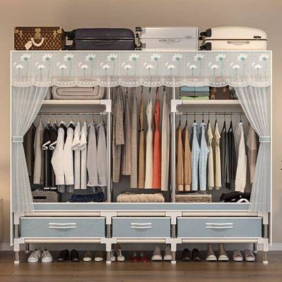 易简布SEB衣柜衣纳柜卧室带抽屉大容量装家用挂衣组柜收柜出租屋