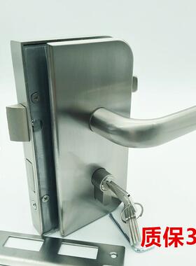 办公室高隔断玻璃门锁活手带动把锁手玻璃门锁拉玻璃锁开00828孔