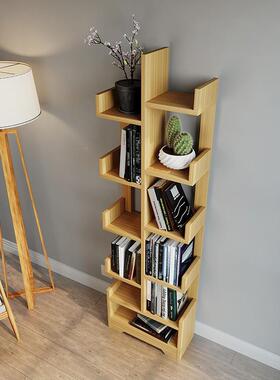 创书架落儿地现代简约置VUD物架小型童红网迷你家具树形收纳意小