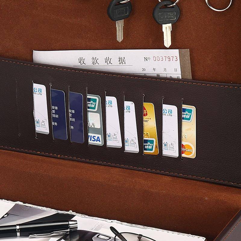 工厂制交房箱交房件皮盒交房包钥匙箱文箱皮MWE包装盒皮盒印log定