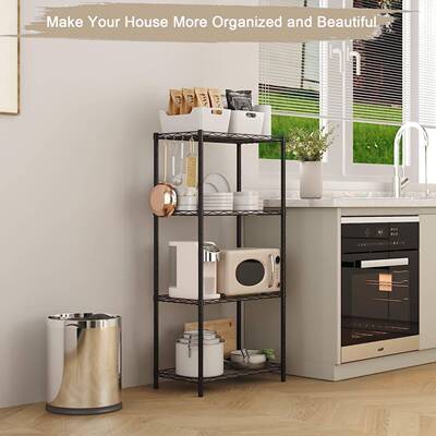 KJH20242厨房置物架仓库货架阳台杂架书架波浪网层储架物落地线多