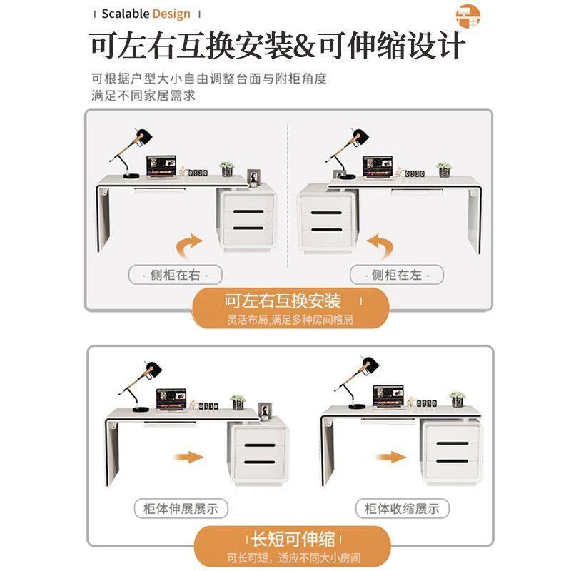 现代简约台式电烤脑见详情桌家学习办公桌卧用室笔小户型白色漆记