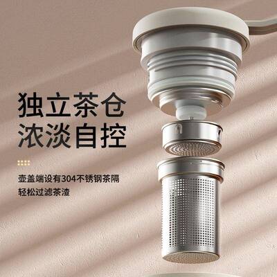 严选焖温茶壶高端高颜值3钢19126不锈保壶焖大容量智能数显茶壶暖