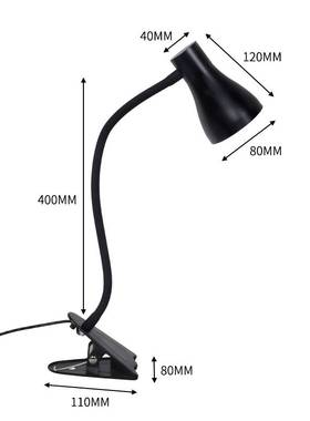 fonkin 10W高亮led调光调色卧室床头usb供电阅读夹子台灯90810