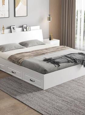 榻榻米床体板式床户型箱双人22523床现代简小收纳抽屉储物床床约