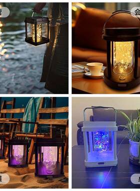 东方盛世户外手提太阳能充电512500m0a容量七彩铜灯丝灯串创意夜