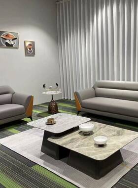 办公沙发办公待室约商务客室接老板现代简37545-23家具茶几组合会