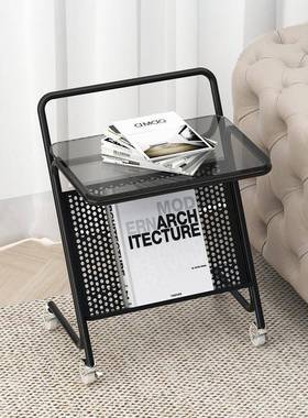 沙看发边几客厅实轻奢IEW耐用小茶几意卧室铁艺床头柜小型式简约
