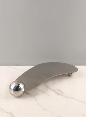 欧式简约装不锈钢桌面托盘客厅卧玄关楼处样板间软室无品牌/装家