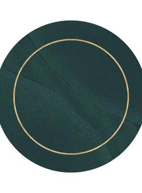 A6L轻墨绿色F76S5HSS圆地毯客厅美式现形奢代茶衣几毯书房帽间吊