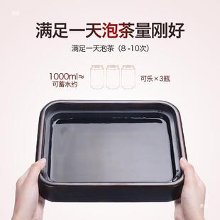 2干25新633款黑檀实木茶盘家用储水0式小茶盘茶具托盘单人泡小茶